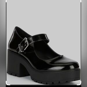 Giani Bernini Patten leather chunky Mary Jane Shoes 8 1/2 women’s Black New